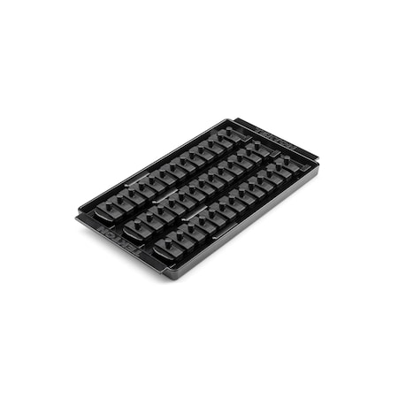 Tekton 39 Slot Universal Socket Organizer for 1/4 Inch Drive Sockets and Bit Sockets, Black - OST05239